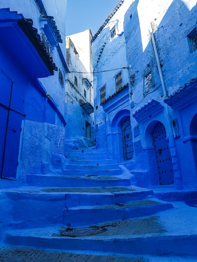 Blue Town Chefchaouen in Morocco' The Blue City Seen From The Sky