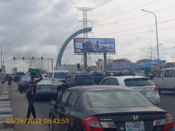 Half Ring Billboard in Lagos Nigeria (LEKKI 6th Roundabout Igbo-efon)