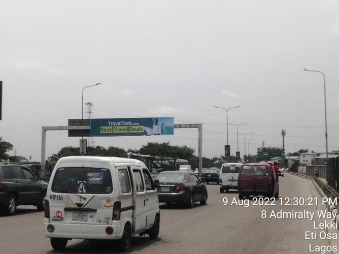 Half Gantry Billboard in Lagos Nigeria (LEKKI Toll-Booth)