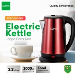 Syinix 2.2L Electric Kettle - Red