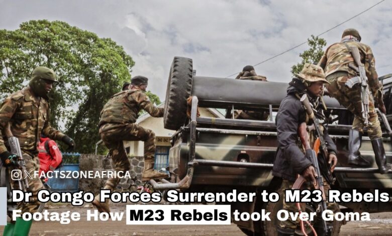 Wtach Footage How M23 Rebels took Over Goma and Made Dr Congo Forces Surrender