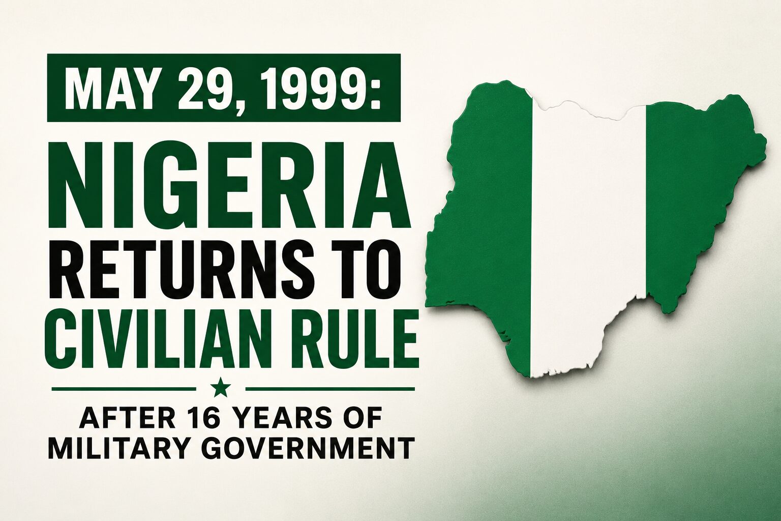 How Nigeria Returned to Civilian Rule After 16 Years of Military Rule