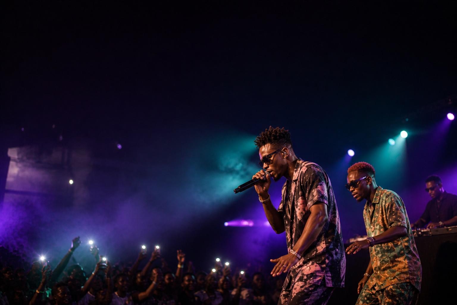 African musicians representing the growth of Afrobeats, Amapiano and other African music genres.