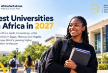 African university student on campus, representing the best universities in Africa in 2027.