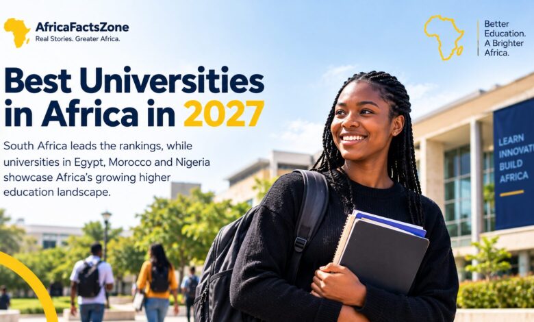 African university student on campus, representing the best universities in Africa in 2027.