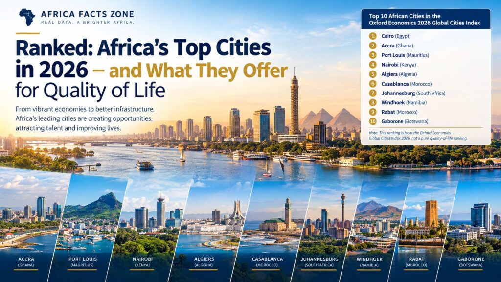 African cities are developing in different ways, with quality of life shaped by healthcare, safety, affordability, infrastructure and economic opportunities.